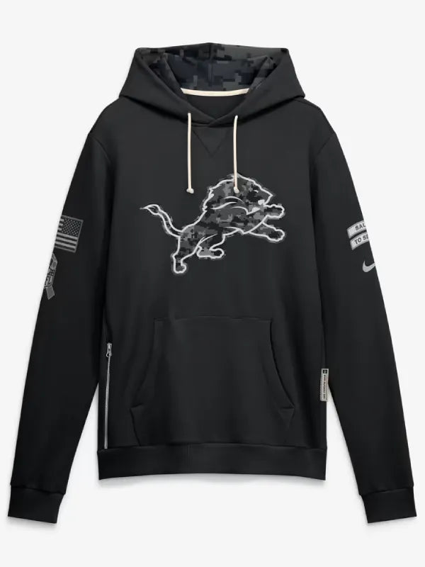 Black-Detroit-Lions-fleece-hoodie