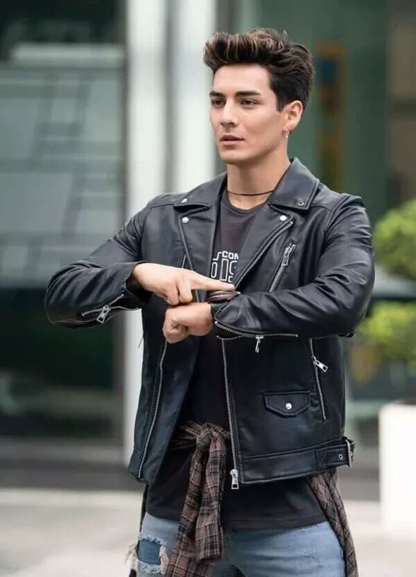 Dino Fury Power Rangers Chance Perez Real Leather Jacket