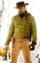 DJANGO UNCHAINED JAMIE FOXX GREEN COTTON JACKET FOR MEN