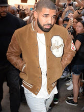 Drake Brown Varsity Style Bomber Jacket