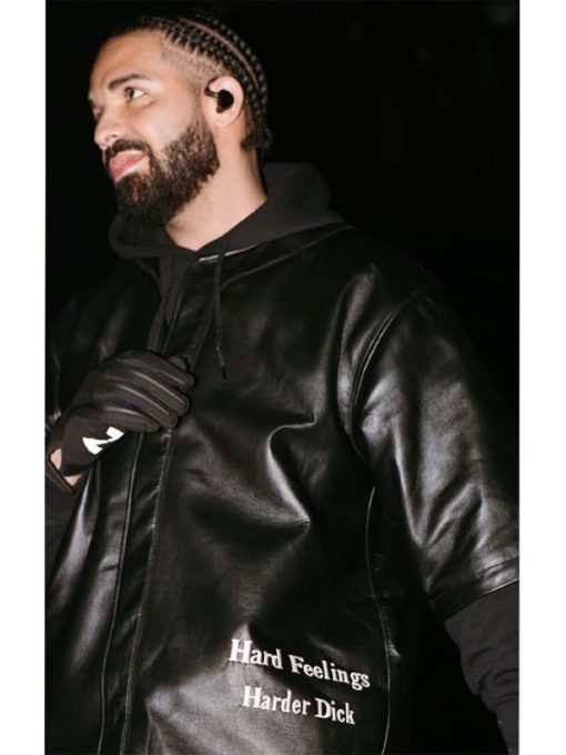 Drake Hard Feelings Harder Dick Leather Jacket