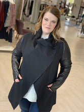 Drape Front Black Jacket