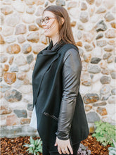 Drape Front Black Jacket