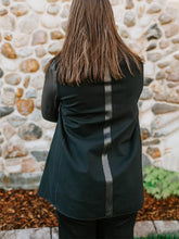 Drape Front Black Jacket