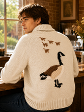 Duck Beige Cardigan Sweater for Women Soft Knit Casual Wear