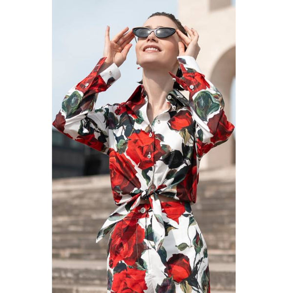 Lily Collins Emily In Paris S05 Shirt & Shorts Set