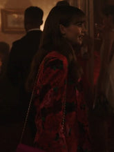 Emily In Paris S03 Emily Cooper Red Rose Printed Blazer