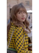 Emily in Paris S03 Emily Cooper Yellow Plaid Blazer