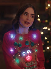 Emily in Paris S4 Lily Collins Christmas Sweater