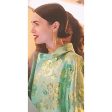 Emily In Paris S05 Lily Collins Green Floral Coat