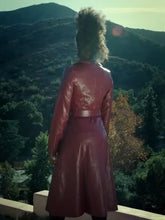 Exceptional Beings 2023 Athena Red Leather Coat