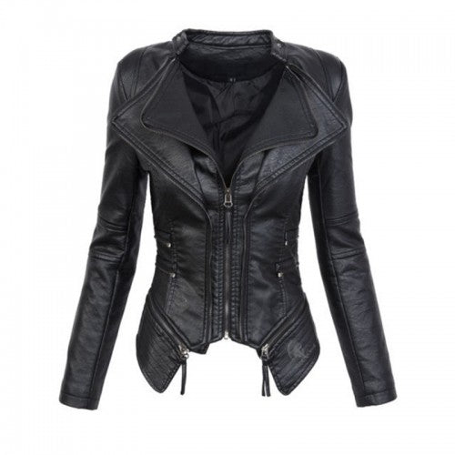 Faux Leather PU Winter Women Jacket