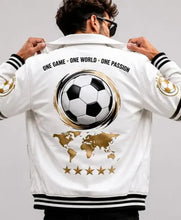 All team flag inspired FIFA World Cup 2026 White Leather Jacket