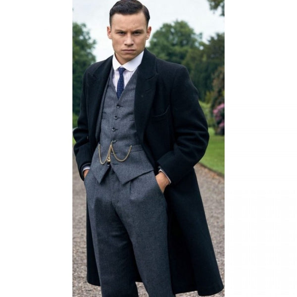 Finn Cole Gray Wool Coat