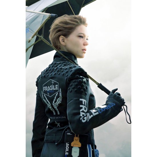 Fragile Express Death Stranding Black Leather Jacket