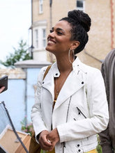 Freema Agyeman Dreamland White Biker Jacket