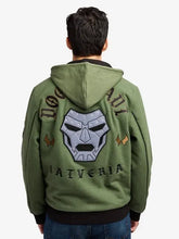Doctor-Doom-Army-Hooded-Varsity-Jacket-in-green