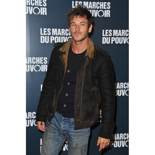 Gaspard Ulliel Brown Leather Jacket