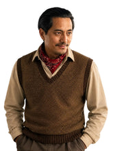 Genden Phuntsok Tenzing 2026 Textured Brown V-Neck Knit Vest