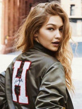 Gigi Hadid Embroidered Black Bomber Jacket