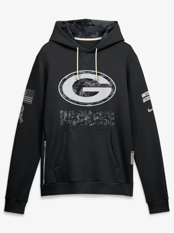 Black-Green-Bay-Packers-inspired-fleece-hoodie