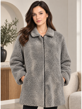 Grey Fur Coat for Women Persian Lamb