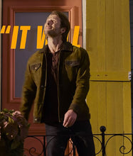 Hit Man Glen Powell Green Jacket - Hitman Trucker Jacket