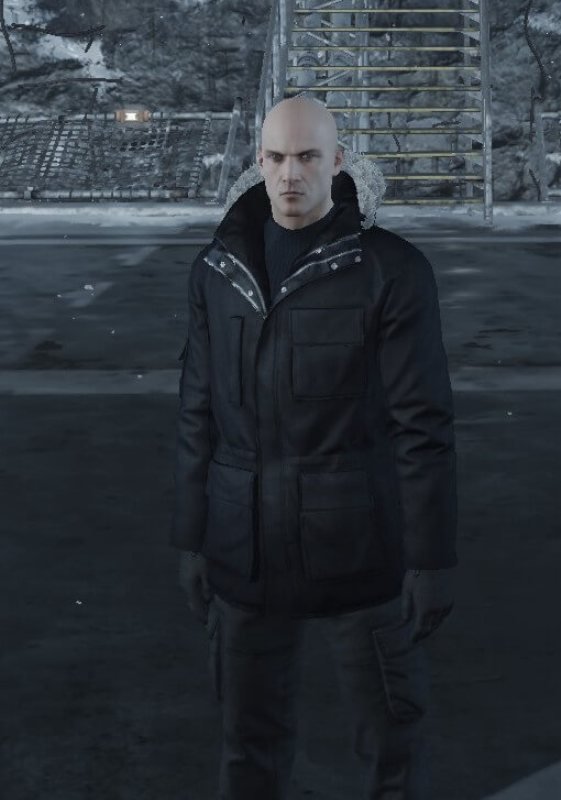 Hitman Agent 47 Faux Fur Field Parka Jacket