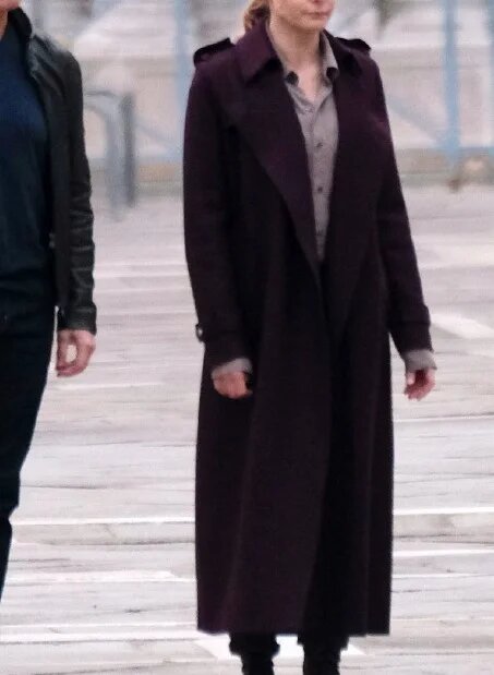 Rebecca Ferguson Mission Impossible 7 Maroon Coat