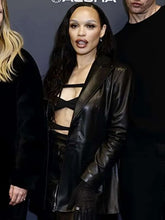 Cleopatra Coleman Infinity Pool Movie Event Leather Blazer