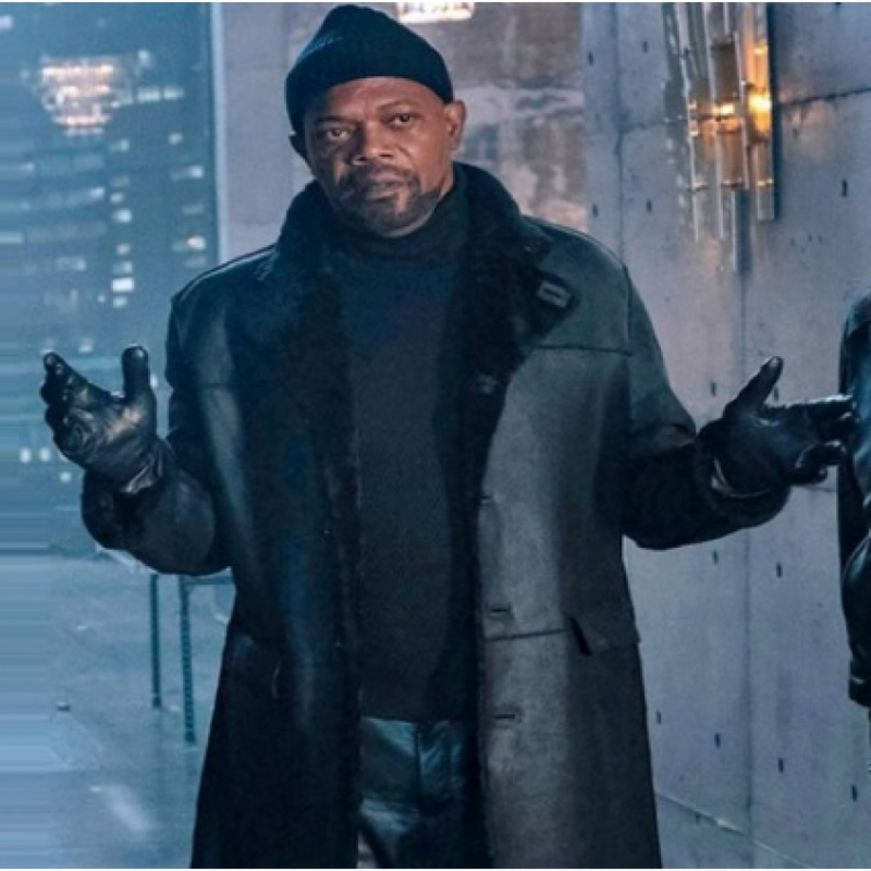 John Shaft II Fur Black Coat