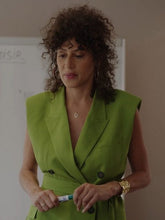 C?ine Menville Emily In Paris S03 Green Belted Vest