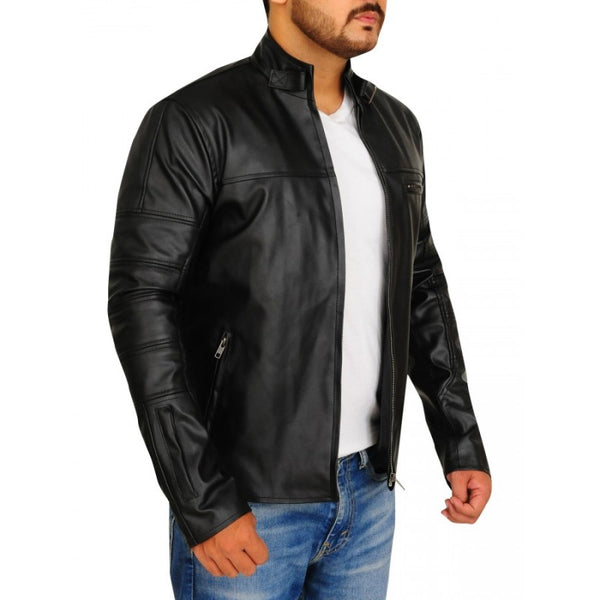 John Connor Terminator Moto Black Jacket