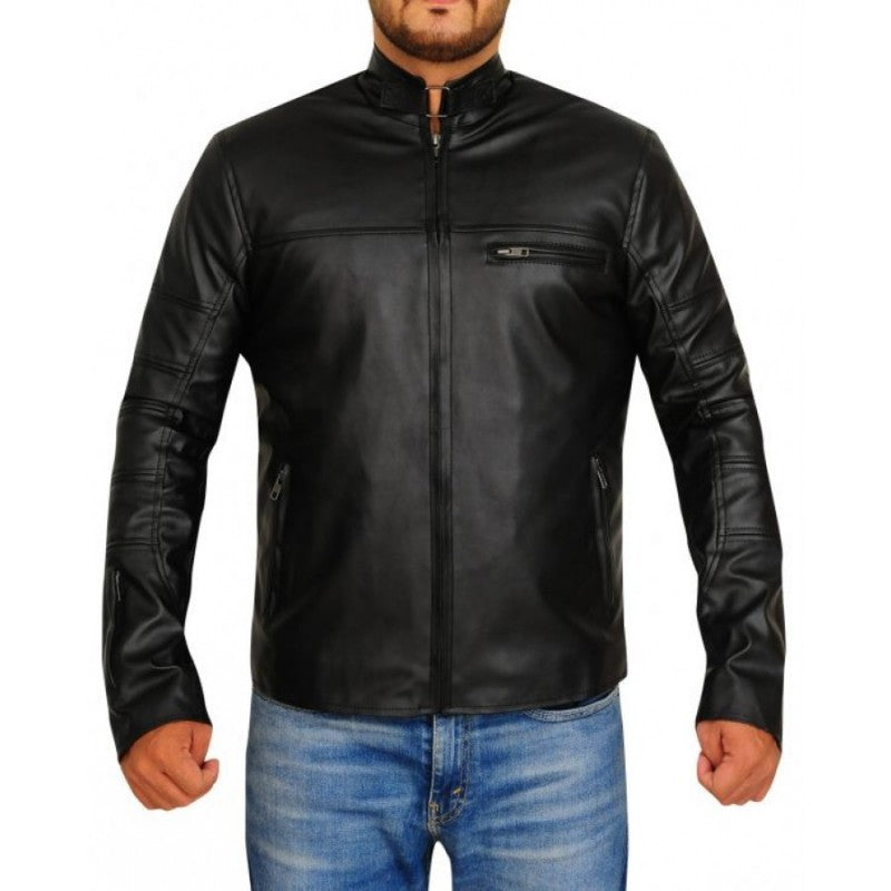 John Connor Terminator Moto Black Jacket