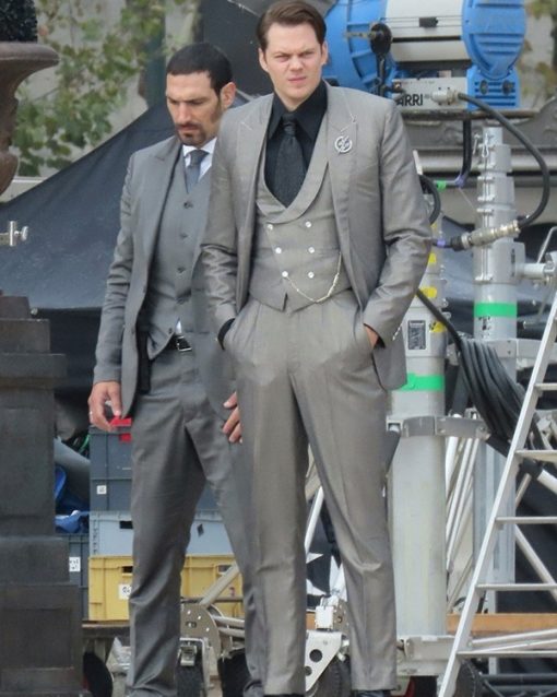 John Wick Chapter 4 2023 Bill Skarsgård Grey Suit