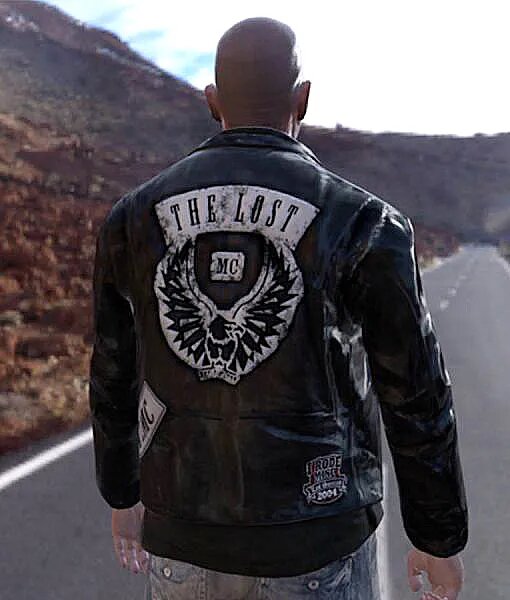 Johnny GTA The Lost MC Black Leather Jacket