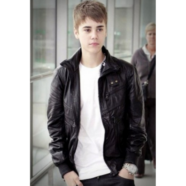 Justin Bieber Black Leather Jacket