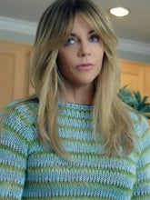 Kaitlin Olson High Potential S01 Blue Green Striped Sweater
