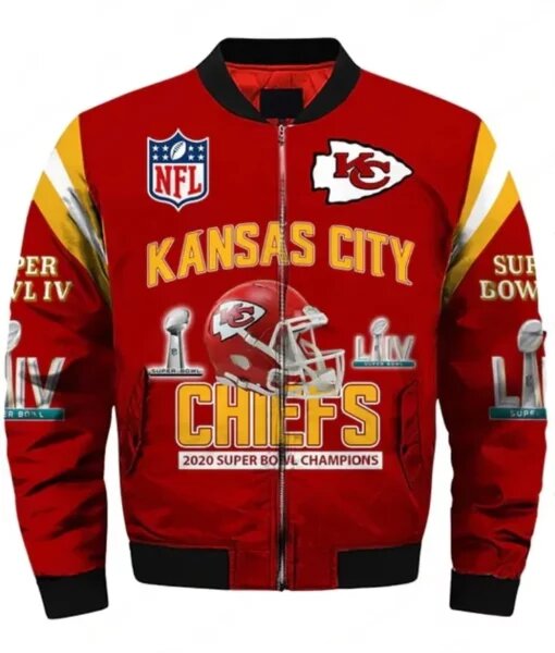 Super Bowl LIV Kansas City Chiefs Red Bomber Jacket