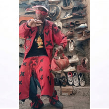 Kalu Putic K.P Red & Black Streetwear Patch Suit