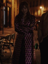 Emily In Paris Season 3 Lily Collins Printed Coat