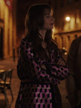 Emily In Paris Season 3 Lily Collins Printed Coat