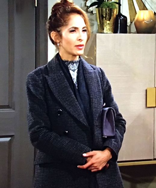 The Young and the Restless Lily Winters Plaid Long Coat