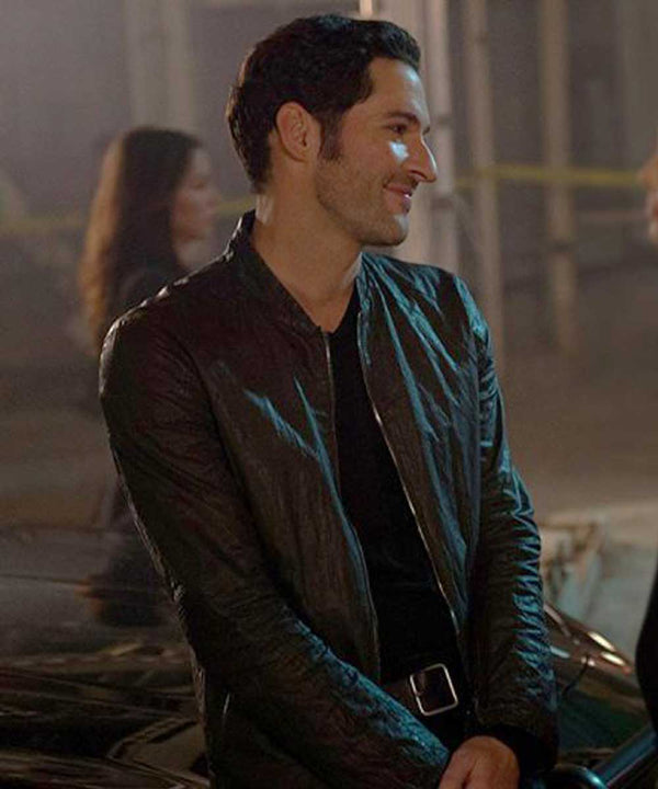 Lucifer Morningstar Black Leather Jacket