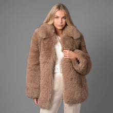 Supreme Luxy Fox Fur Collared Coat
