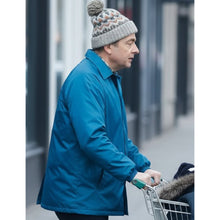 Man VS Baby Trevor Bingley Blue Jacket