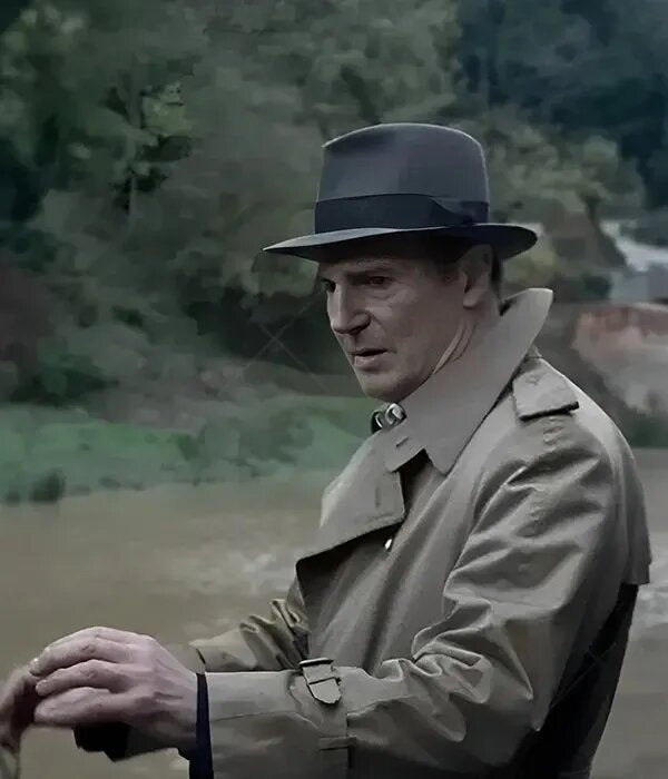 Marlowe 2023 Liam Neeson Grey Coat