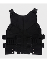 Men’s Black SSkull Tactical Vest Leather