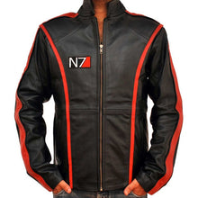 N7 Gaming Mass Effect 3 Black Leather Jacket