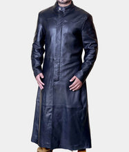 Neo The Matrix Movie Leather Long Trench Coat